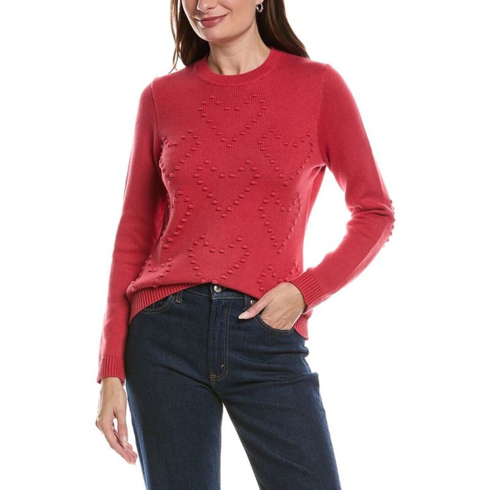 Brooks Brothers Womens Heart Cardinal Sweater, Red